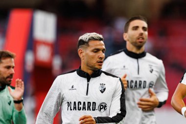 SL Benfica ve SC Farense (Maciej Rogowski) takımları arasında Liga Portekiz maçı sırasında Rony Lopes görüldü.)