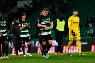 Estadio Jose Alvalade 'deki (Maciej Rogowski) Sporting CP ve Rio Ave FC takımları arasında oynanan Taca De Portugal maçında Sporting Oyuncuları)
