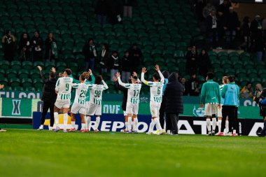 Rio Bulvarı oyuncuları Taca De Portugal maçı sırasında Estadio Jose Alvalade 'de (Maciej Rogowski) Sporting CP ve Rio Ave FC takımları arasında görüldü.)