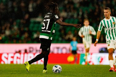 Estadio Jose Alvalade 'deki (Maciej Rogowski) Sporting CP ve Rio Ave FC takımları arasında oynanan Taca De Portugal maçı sırasında Geovany Quenda görüldü.)