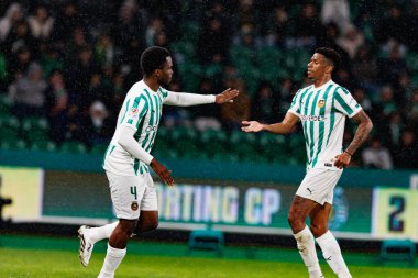 Nelson Abbey ve Andre Luiz, Taca De Portugal maçında Estadio Jose Alvalade 'de (Maciej Rogowski)