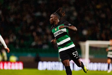 Estadio Jose Alvalade 'deki (Maciej Rogowski) Sporting CP ve Rio Ave FC takımları arasında oynanan Taca De Portugal maçı sırasında Geovany Quenda görüldü.)