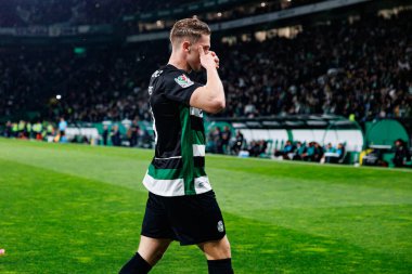 Viktor Gyokeres, Estadio Jose Alvalade 'deki (Maciej Rogowski) Sporting CP ve Rio Ave FC takımları arasındaki Taca De Portugal maçında gol attıktan sonra kutlama yaparken görüldü.)