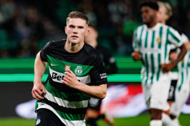 Viktor Gyokeres, Estadio Jose Alvalade 'deki (Maciej Rogowski) Sporting CP ve Rio Ave FC takımları arasındaki Taca De Portugal maçında gol attıktan sonra kutlama yaparken görüldü.)