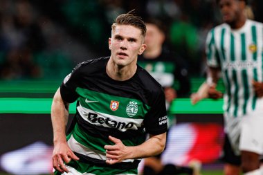 Viktor Gyokeres, Estadio Jose Alvalade 'deki (Maciej Rogowski) Sporting CP ve Rio Ave FC takımları arasındaki Taca De Portugal maçında gol attıktan sonra kutlama yaparken görüldü.)