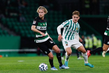 Morten Hjulmand ve Brandon Aguilera, Taca De Portugal maçında Estadio Jose Alvalade 'de (Maciej Rogowski) Sporting CP ve Rio Ave FC takımları arasında görüldü.)