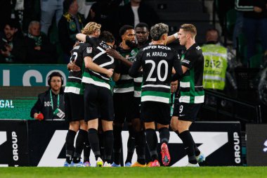 Estadio Jose Alvalade 'deki (Maciej Rogowski) Sporting CP ve Rio Ave FC takımları arasında oynanan Taca De Portugal maçında Sporting Oyuncuları)