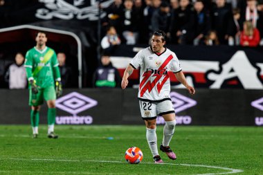 Alfonso Espino, Rayo Vallecano ve RCD Espanyol de Barcelona (Maciej Rogowski) takımları arasında LaLiga EA SPORTS maçı sırasında görüldü)