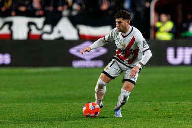 Adrian Embarba, Rayo Vallecano ve RCD Espanyol de Barcelona (Maciej Rogowski) takımları arasında oynanan LaLiga EA SPORTS maçı sırasında görüldü.)