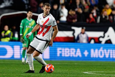 Florian Lejeune, Rayo Vallecano ve RCD Espanyol de Barcelona (Maciej Rogowski) takımları arasındaki maç sırasında görüldü.)
