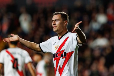 Jorge de Frutos LaLiga EA SPORTS maçı sırasında Rayo Vallecano ve RCD Espanyol de Barcelona (Maciej Rogowski)
