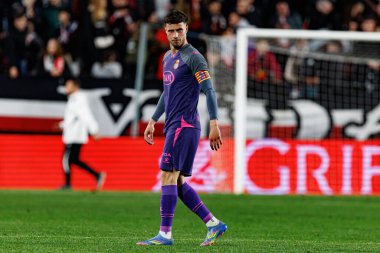 Javi Puado, Rayo Vallecano ve RCD Espanyol de Barcelona (Maciej Rogowski) takımları arasındaki maç sırasında görüldü.)