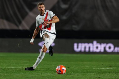 Florian Lejeune, Rayo Vallecano ve RCD Espanyol de Barcelona (Maciej Rogowski) takımları arasındaki maç sırasında görüldü.)