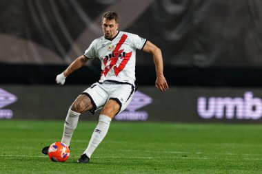 Florian Lejeune, Rayo Vallecano ve RCD Espanyol de Barcelona (Maciej Rogowski) takımları arasındaki maç sırasında görüldü.)