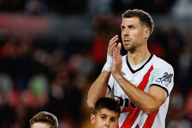 Florian Lejeune, Rayo Vallecano ve RCD Espanyol de Barcelona (Maciej Rogowski) takımları arasındaki maç sırasında görüldü.)