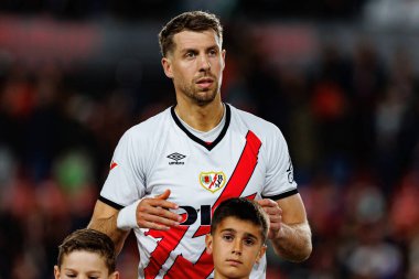Florian Lejeune, Rayo Vallecano ve RCD Espanyol de Barcelona (Maciej Rogowski) takımları arasındaki maç sırasında görüldü.)