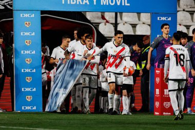Rayo Vallecano 'nun oyuncuları, Rayo Vallecano ve RCD Espanyol de Barcelona (Maciej Rogowski) takımları arasındaki EA SPORTS maçı sırasında görüldü.)