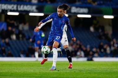 Malo Gusto, UEFA Konferans Ligi 'nde Chelsea FC ile Legia Warszawa (Maciej Rogowski) arasındaki çeyrek final maçında görüldü.)