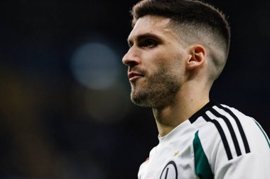 Ruben Vinagre, UEFA Konferans Ligi 'nde Chelsea FC ile Legia Warszawa (Maciej Rogowski) arasındaki çeyrek final maçında görüldü.)