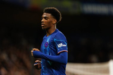 Josh Acheampong UEFA Konferans Ligi 'nde Chelsea FC ile Legia Warszawa (Maciej Rogowski) arasındaki çeyrek final maçında görüldü.)