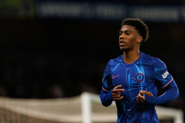 Josh Acheampong UEFA Konferans Ligi 'nde Chelsea FC ile Legia Warszawa (Maciej Rogowski) arasındaki çeyrek final maçında görüldü.)