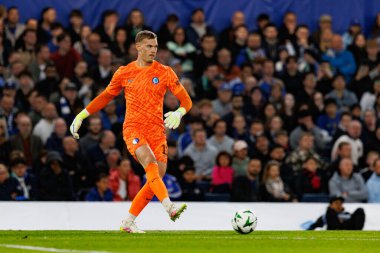 Filip Jorgensen UEFA Konferans Ligi 'nde Chelsea FC ile Legia Warszawa (Maciej Rogowski) arasındaki çeyrek final maçında görüldü.)