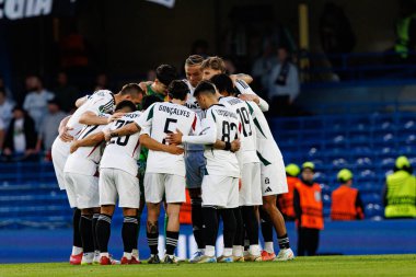 Legia oyuncuları UEFA Konferans Ligi 'nde Chelsea FC ve Legia Warszawa (Maciej Rogowski)