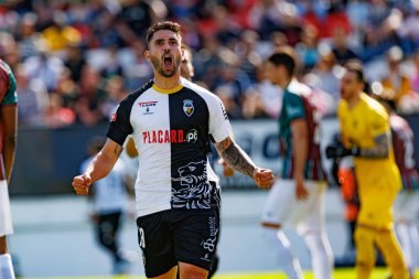 Rui Costa, Liga Portekiz maçında Estrela Amadora ve SC Farense takımları arasında attığı golün ardından Estadio Jose Gomes 'de (Maciej Rogowski)