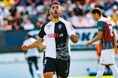 Rui Costa, Liga Portekiz maçında Estrela Amadora ve SC Farense takımları arasında attığı golün ardından Estadio Jose Gomes 'de (Maciej Rogowski)