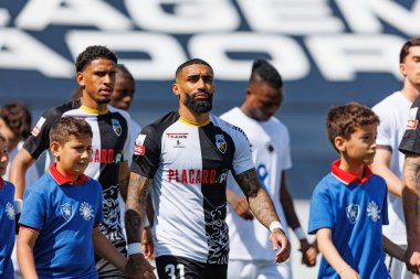 Derick Poloni, Liga Portekiz maçı sırasında Estrela Amadora ve SC Farense takımları arasında Estadio Jose Gomes 'de (Maciej Rogowski)