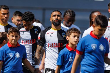 Derick Poloni, Liga Portekiz maçı sırasında Estrela Amadora ve SC Farense takımları arasında Estadio Jose Gomes 'de (Maciej Rogowski)