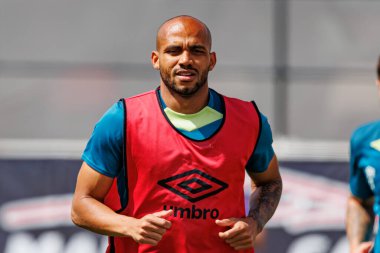 Leo Cordeiro, Liga Portekiz maçı sırasında Estrela Amadora ve SC Farense takımları arasında Estadio Jose Gomes 'de (Maciej Rogowski)