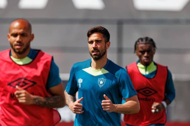 Rodrigo Pinho, Liga Portekiz maçı sırasında Estrela Amadora ve SC Farense takımları arasında Estadio Jose Gomes 'de (Maciej Rogowski)