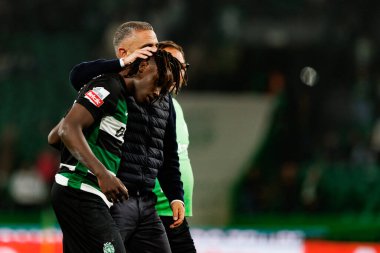 Liga Portekiz maçında Estadio Jose Alvalade 'de (Maciej Rogowski) Sporting CP ve SC Braga takımları arasında Geovany Quenda ve Rui Borges görüldü.)