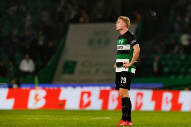 Conrad Harder, Liga Portekiz maçı sırasında Estadio Jose Alvalade 'de (Maciej Rogowski) Sporting CP ve SC Braga takımları arasında görüldü.)