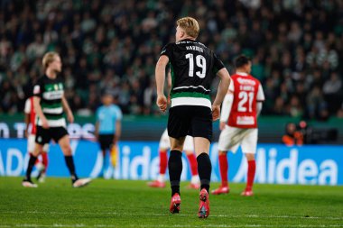 Conrad Harder, Liga Portekiz maçı sırasında Estadio Jose Alvalade 'de (Maciej Rogowski) Sporting CP ve SC Braga takımları arasında görüldü.)