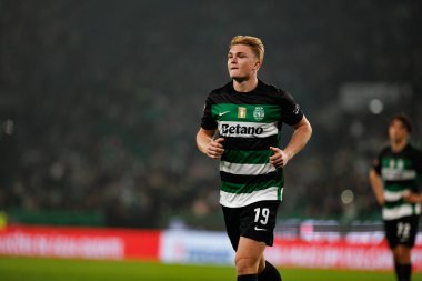 Conrad Harder, Liga Portekiz maçı sırasında Estadio Jose Alvalade 'de (Maciej Rogowski) Sporting CP ve SC Braga takımları arasında görüldü.)