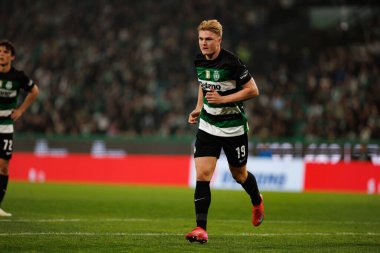Conrad Harder, Liga Portekiz maçı sırasında Estadio Jose Alvalade 'de (Maciej Rogowski) Sporting CP ve SC Braga takımları arasında görüldü.)