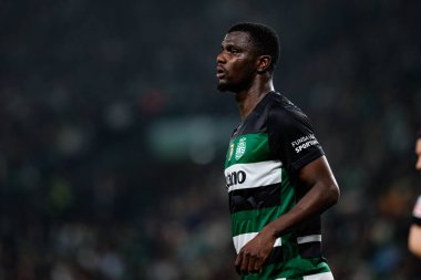Ousmane Diomande, Liga Portekiz maçı sırasında Estadio Jose Alvalade 'de (Maciej Rogowski) CP ve SC Braga takımları arasında görüldü.)