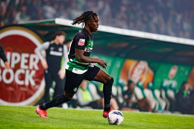 Estadio Jose Alvalade 'deki (Maciej Rogowski) Sporting CP ve SC Braga takımları arasında oynanan Liga Portekiz maçı sırasında Geovany Quenda görüldü.)