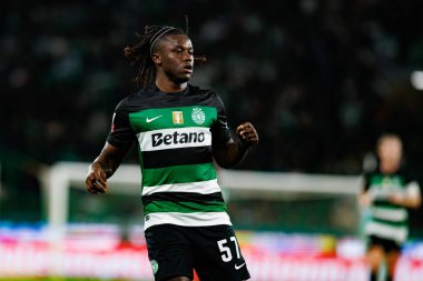 Estadio Jose Alvalade 'deki (Maciej Rogowski) Sporting CP ve SC Braga takımları arasında oynanan Liga Portekiz maçı sırasında Geovany Quenda görüldü.)