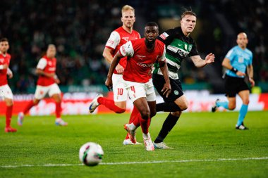 Sikou Niakate ve Viktor Gyokeres, Liga Portekiz maçı sırasında Estadio Jose Alvalade 'de (Maciej Rogowski) Sporting CP ve SC Braga takımları arasında görüldü.)