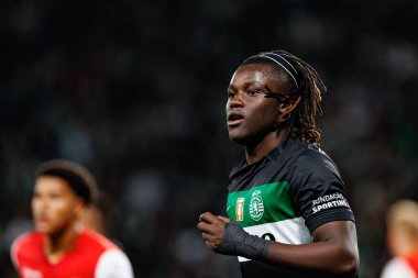 Estadio Jose Alvalade 'deki (Maciej Rogowski) Sporting CP ve SC Braga takımları arasında oynanan Liga Portekiz maçı sırasında Geovany Quenda görüldü.)