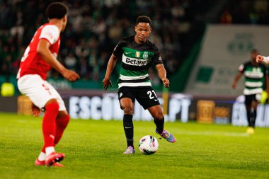 Estadio Jose Alvalade 'deki (Maciej Rogowski) Sporting CP ve SC Braga takımları arasında oynanan Liga Portekiz maçı sırasında görülen Geny Catamo)