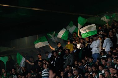 Estadio Jose Alvalade 'deki (Maciej Rogowski) Sportif CP ve SC Braga takımları arasında oynanan Liga Portekiz maçı sırasında Sportmenlerin taraftarları görülüyor)