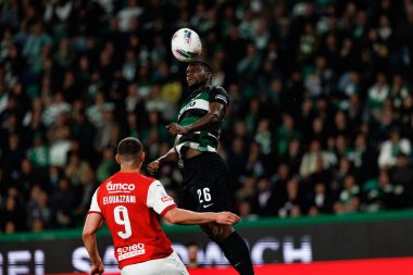 Ousmane Diomande, Liga Portekiz maçı sırasında Estadio Jose Alvalade 'de (Maciej Rogowski) CP ve SC Braga takımları arasında görüldü.)