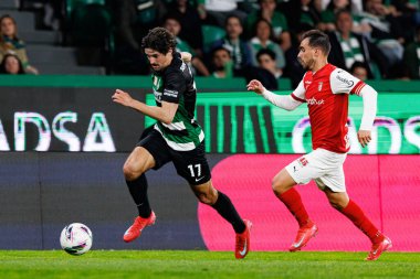 Francisco Trincao ve Ricardo Horta, Liga Portekiz maçı sırasında Estadio Jose Alvalade 'de (Maciej Rogowski)