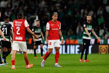 Rodrigo Zalazar, Liga Portekiz maçı sırasında Estadio Jose Alvalade 'de (Maciej Rogowski) Sporting CP ve SC Braga takımları arasında görüldü.)