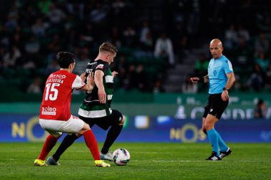 Paulo Oliveira ve Viktor Gyokeres Liga Portekiz maçı sırasında Estadio Jose Alvalade 'de (Maciej Rogowski)