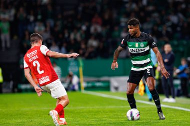 Viktor Gomez ve Matheus Reis Liga Portekiz maçı sırasında Estadio Jose Alvalade 'de (Maciej Rogowski)